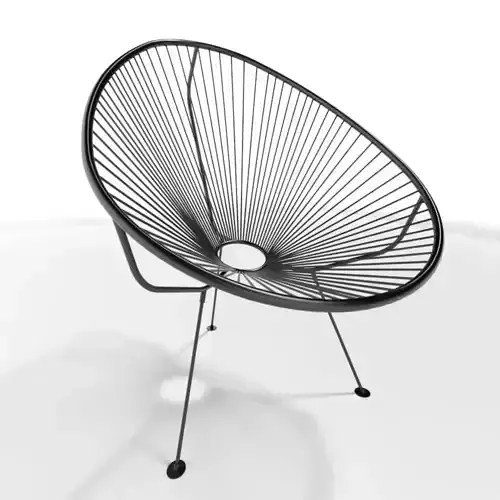 Acapulco Wire Chair Mexico - Low Poly Prop UE - Unity Low-poly 3D model