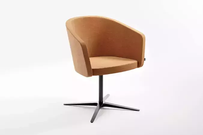 Bene Club Chair with Swivel Base 3D model