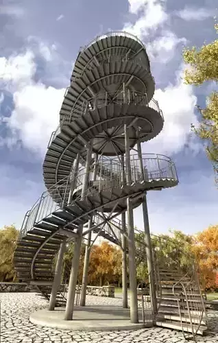 Modern Building With Stairs