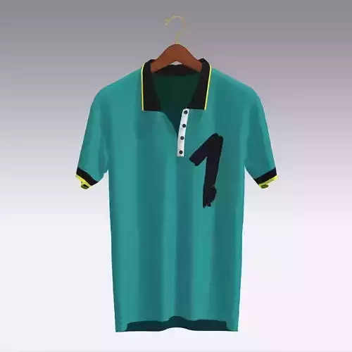 T-shirt turquoise polo shirt