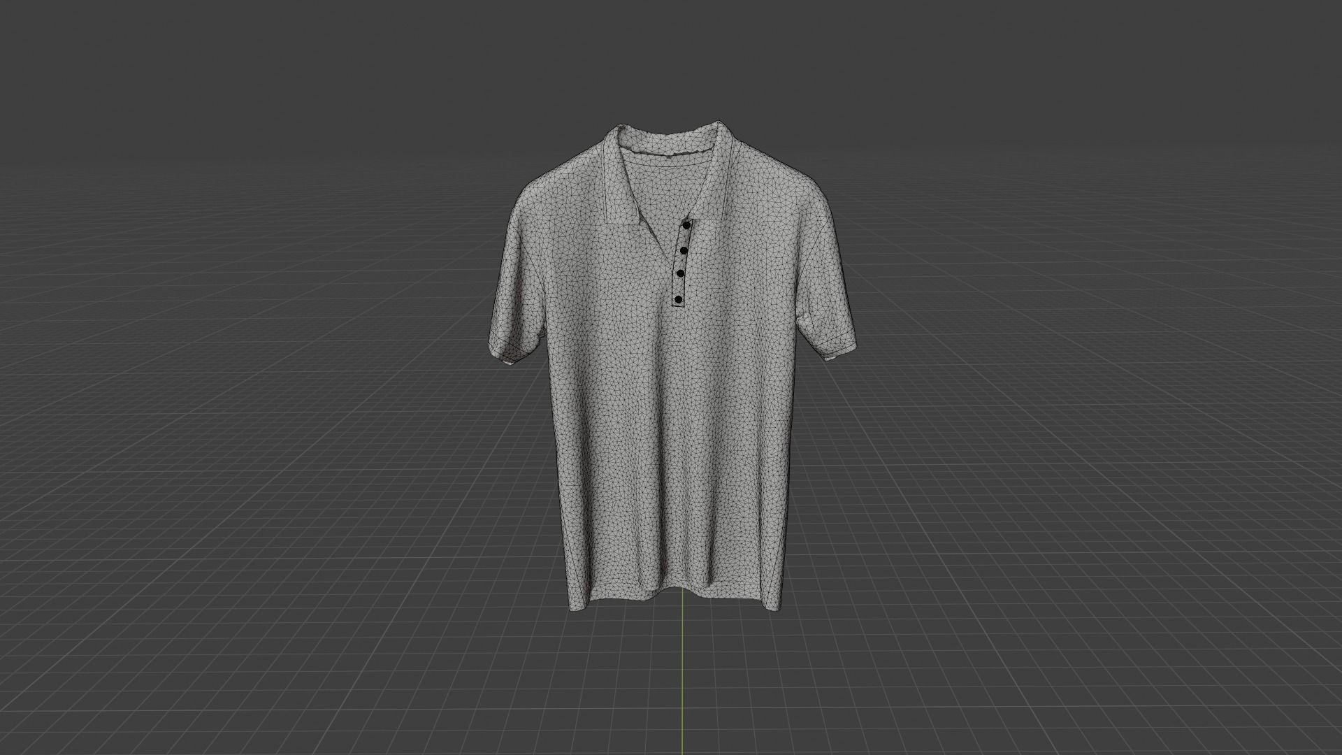 T-shirt polo shirt Low-poly 3D model_8