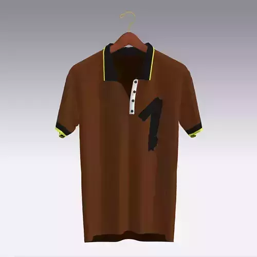T-shirt polo shirt on hanger