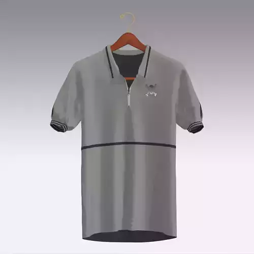 T-shirt polo shirt hanging on hanger