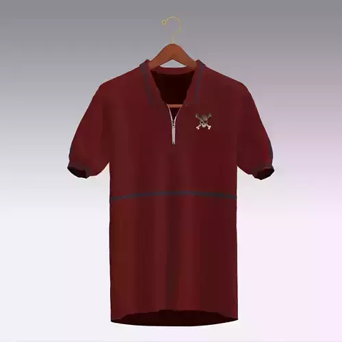 T-shirt maroon polo shirt