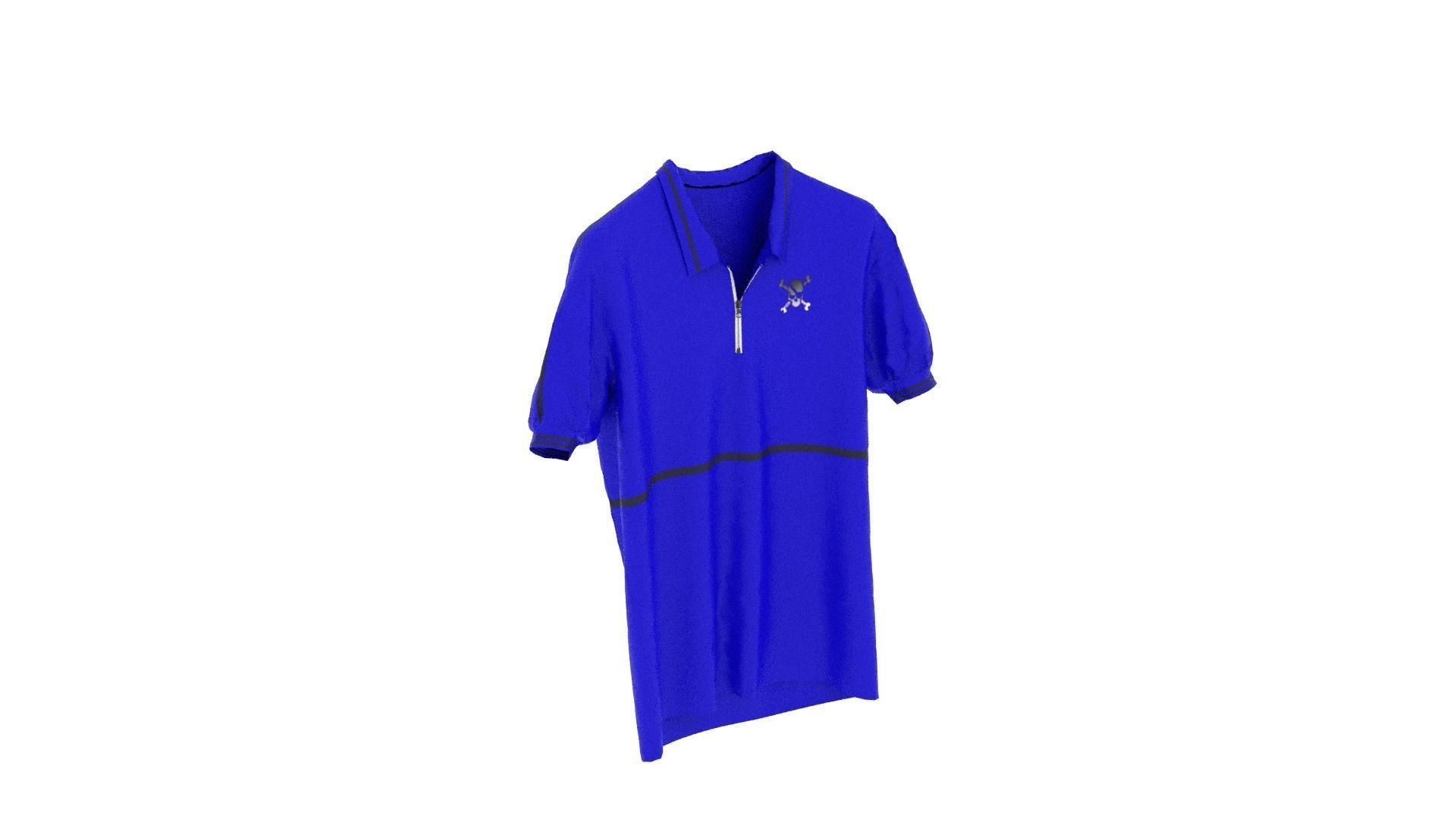 T-shirt royal polo shirt Low-poly 3D model_4