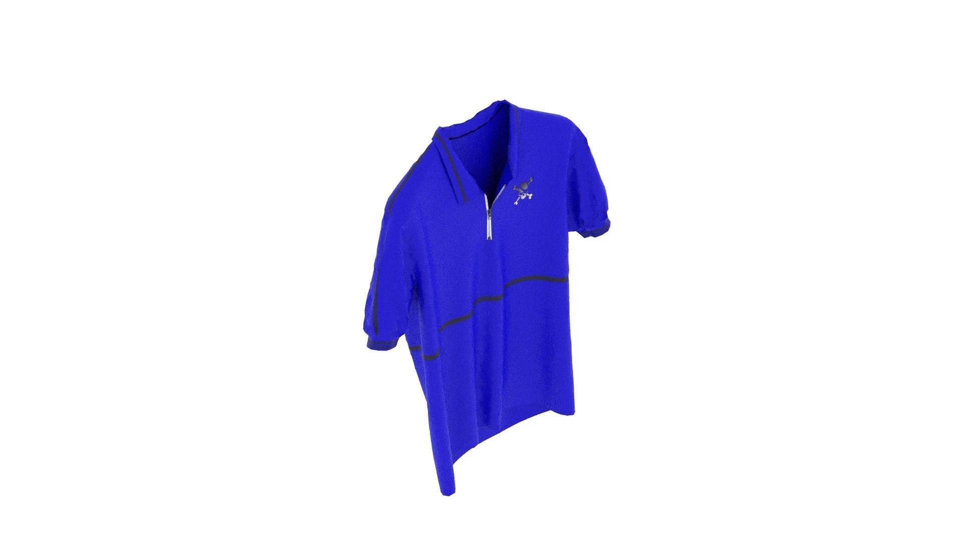 T-shirt royal polo shirt Low-poly 3D model_7