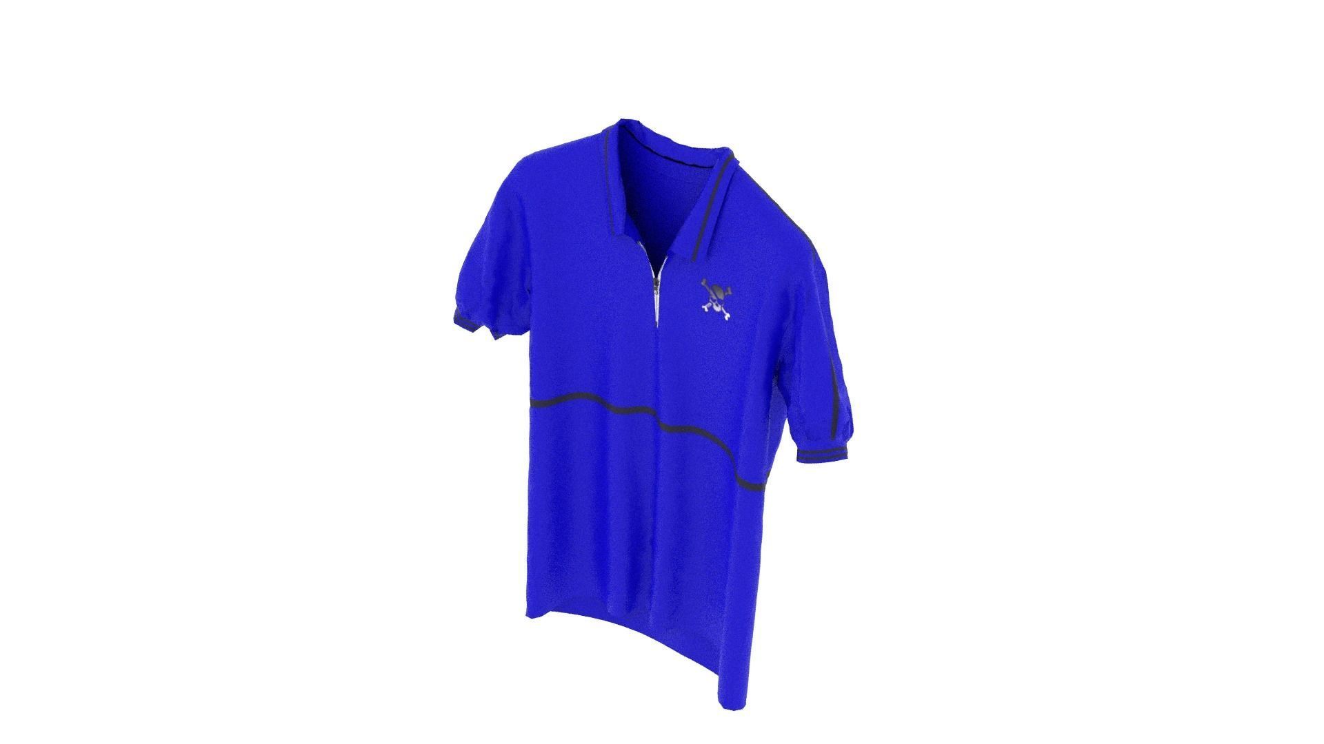 T-shirt royal polo shirt Low-poly 3D model_6