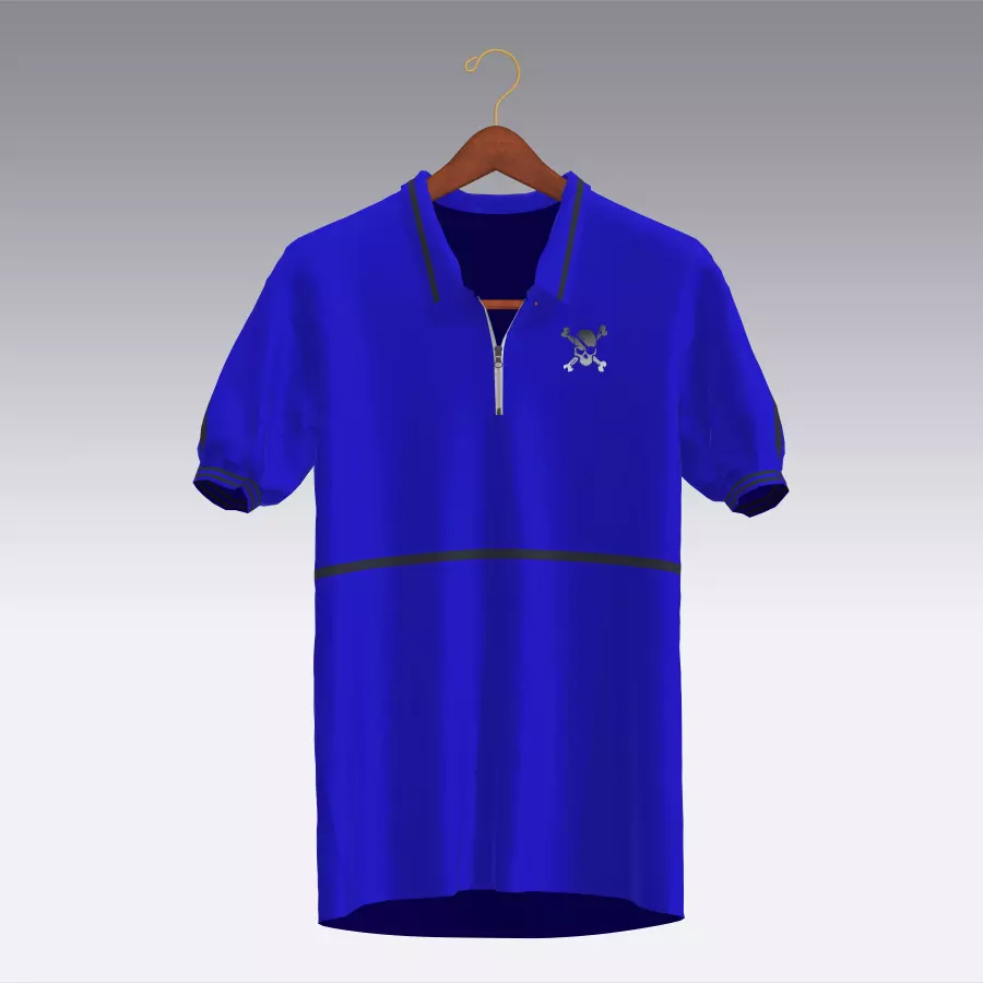 T-shirt royal polo shirt Low-poly 3D model_0