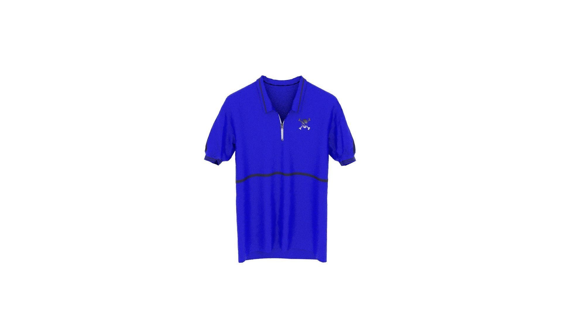 T-shirt royal polo shirt Low-poly 3D model_5