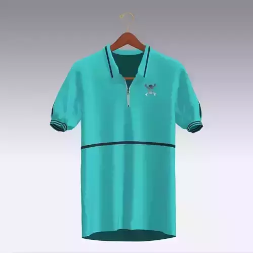 T-shirt turquoise polo shirt