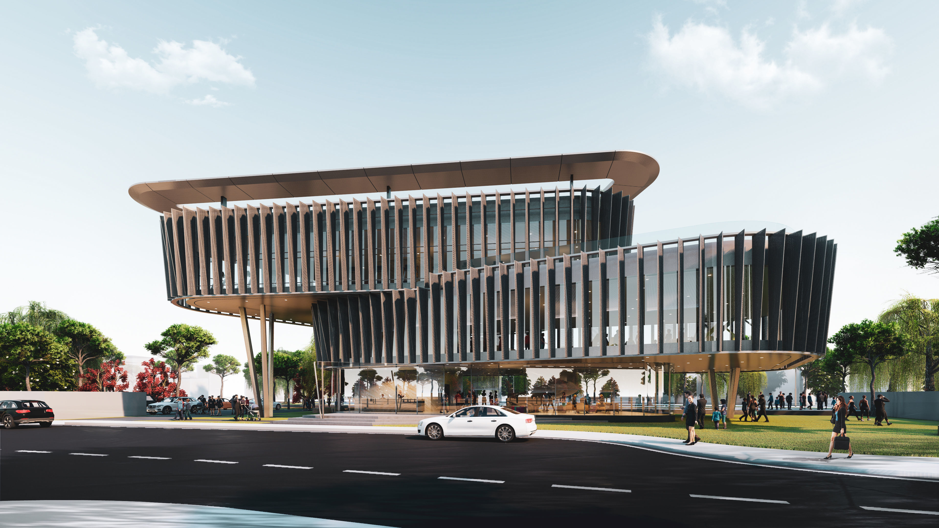 ClubHouse - Multifunctional building 3D model_1