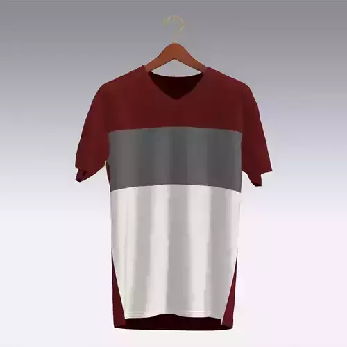 T-shirt maroon and dress