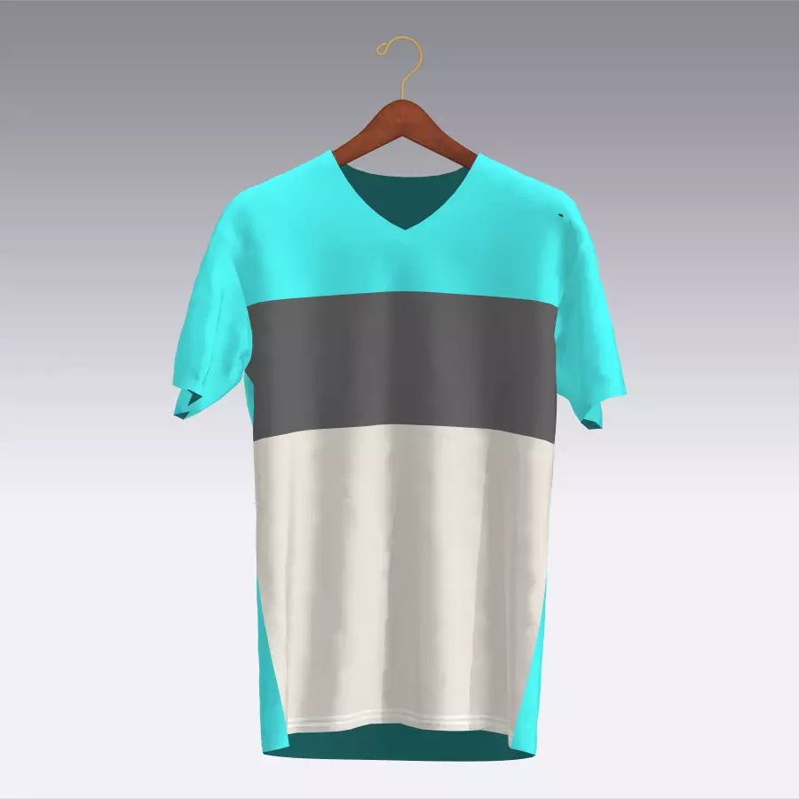 T-shirt t shirt Low-poly 3D model_0