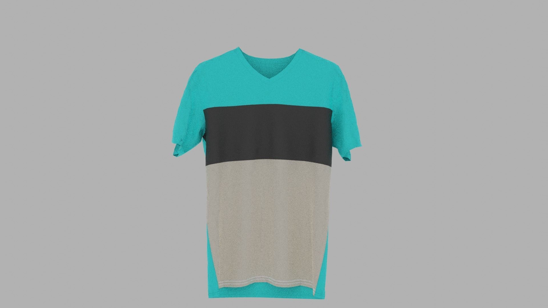 T-shirt t shirt Low-poly 3D model_1