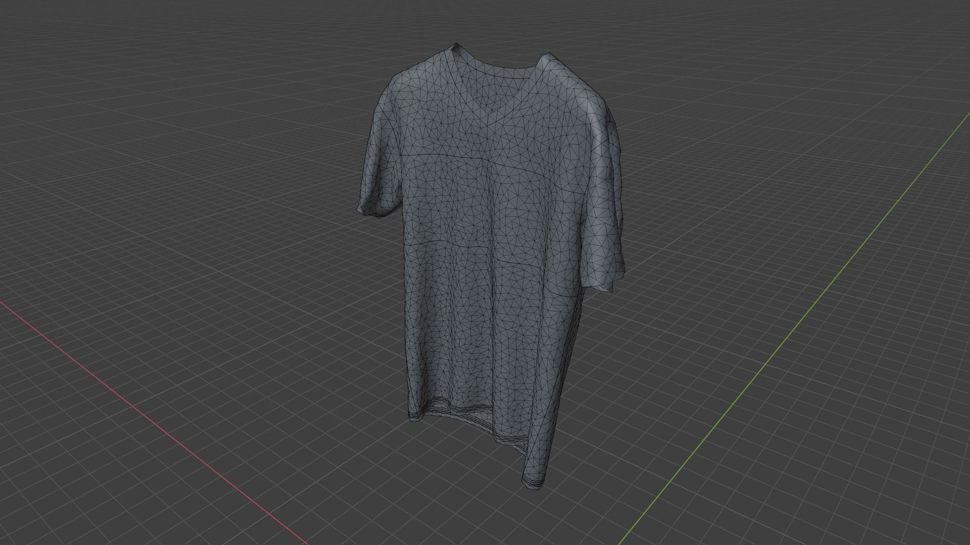 T-shirt t shirt Low-poly 3D model_9