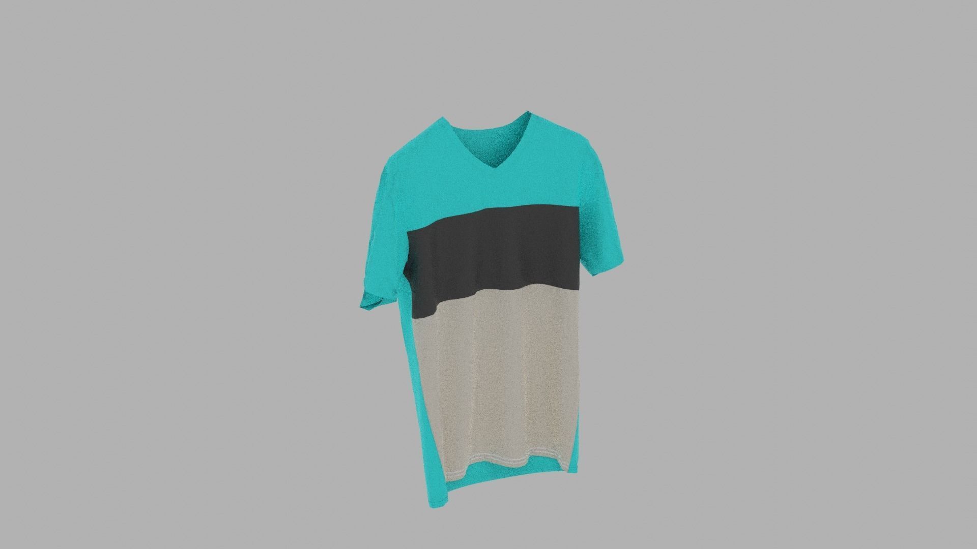 T-shirt t shirt Low-poly 3D model_4