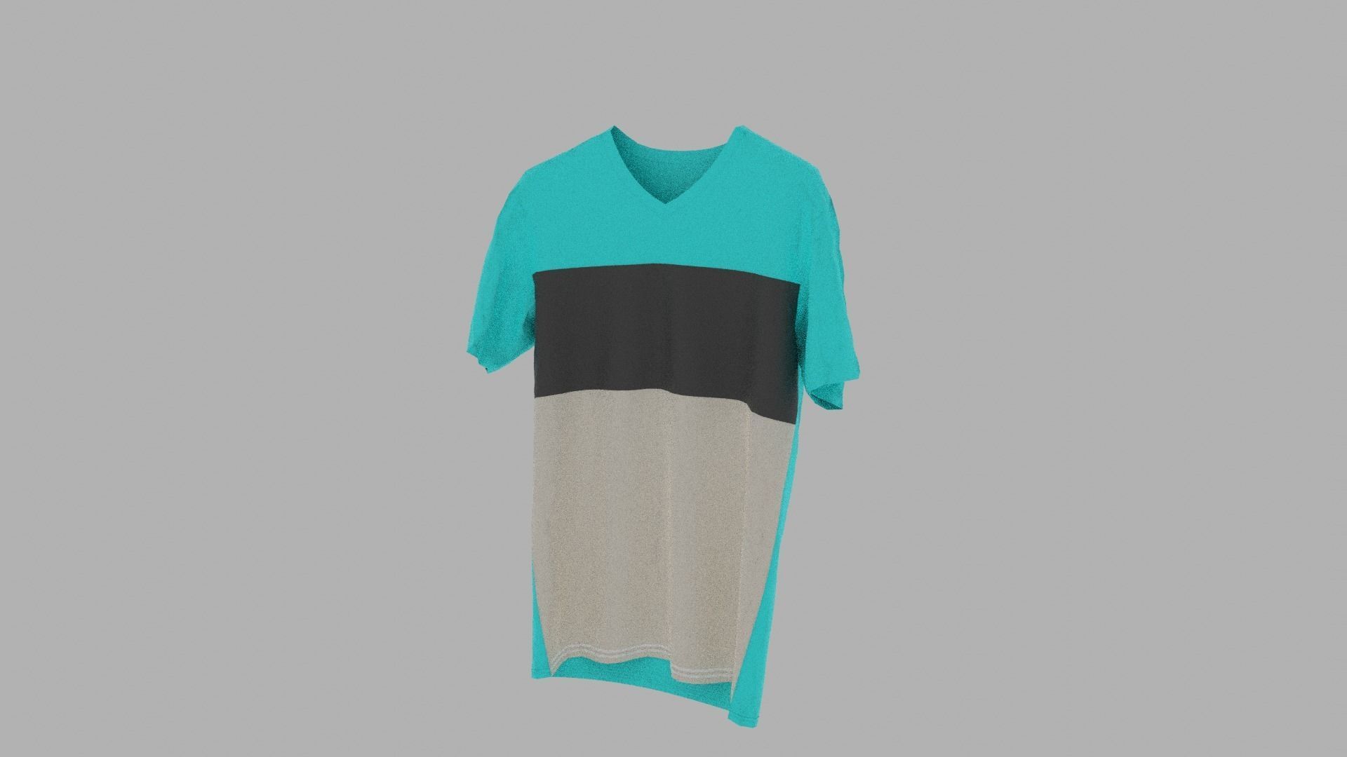 T-shirt t shirt Low-poly 3D model_2