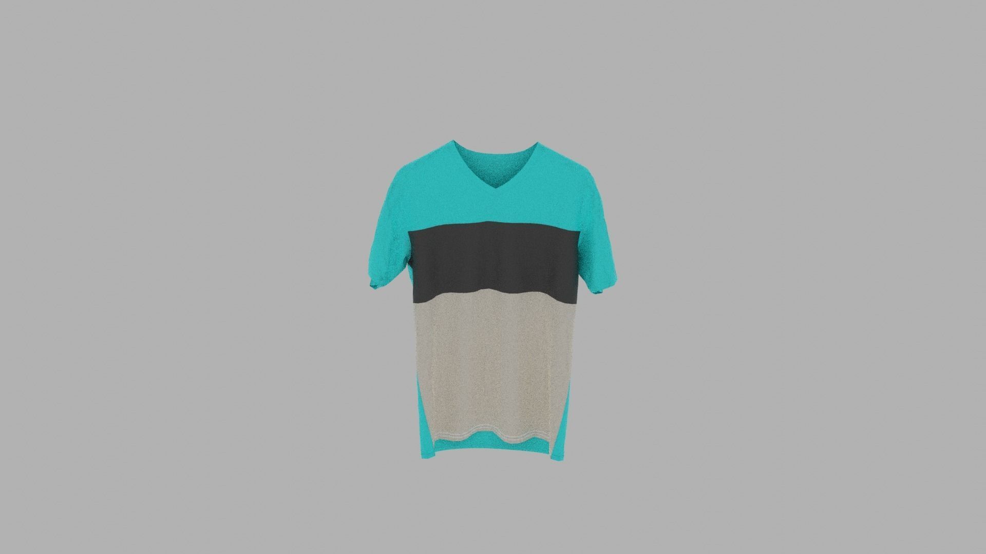T-shirt t shirt Low-poly 3D model_5