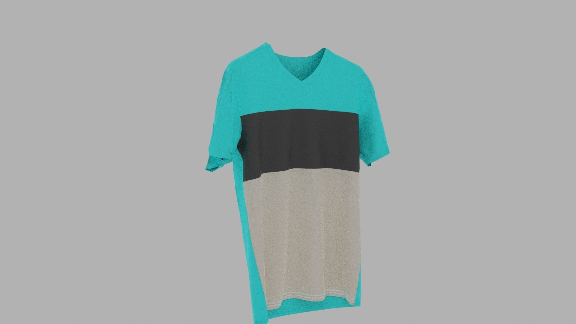 T-shirt t shirt Low-poly 3D model_3