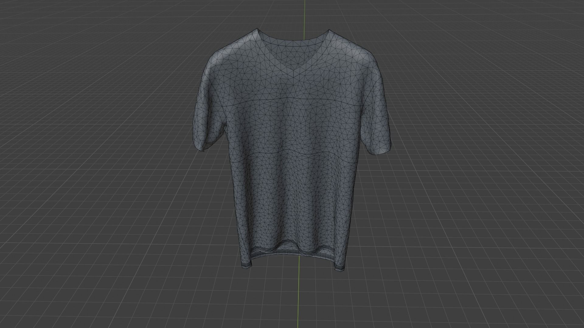 T-shirt t shirt Low-poly 3D model_8