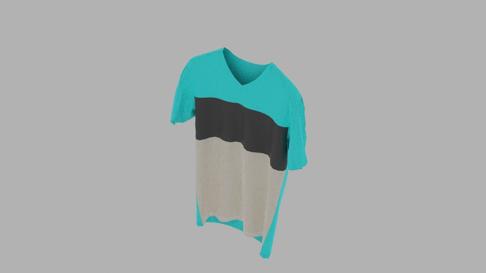 T-shirt t shirt Low-poly 3D model_6