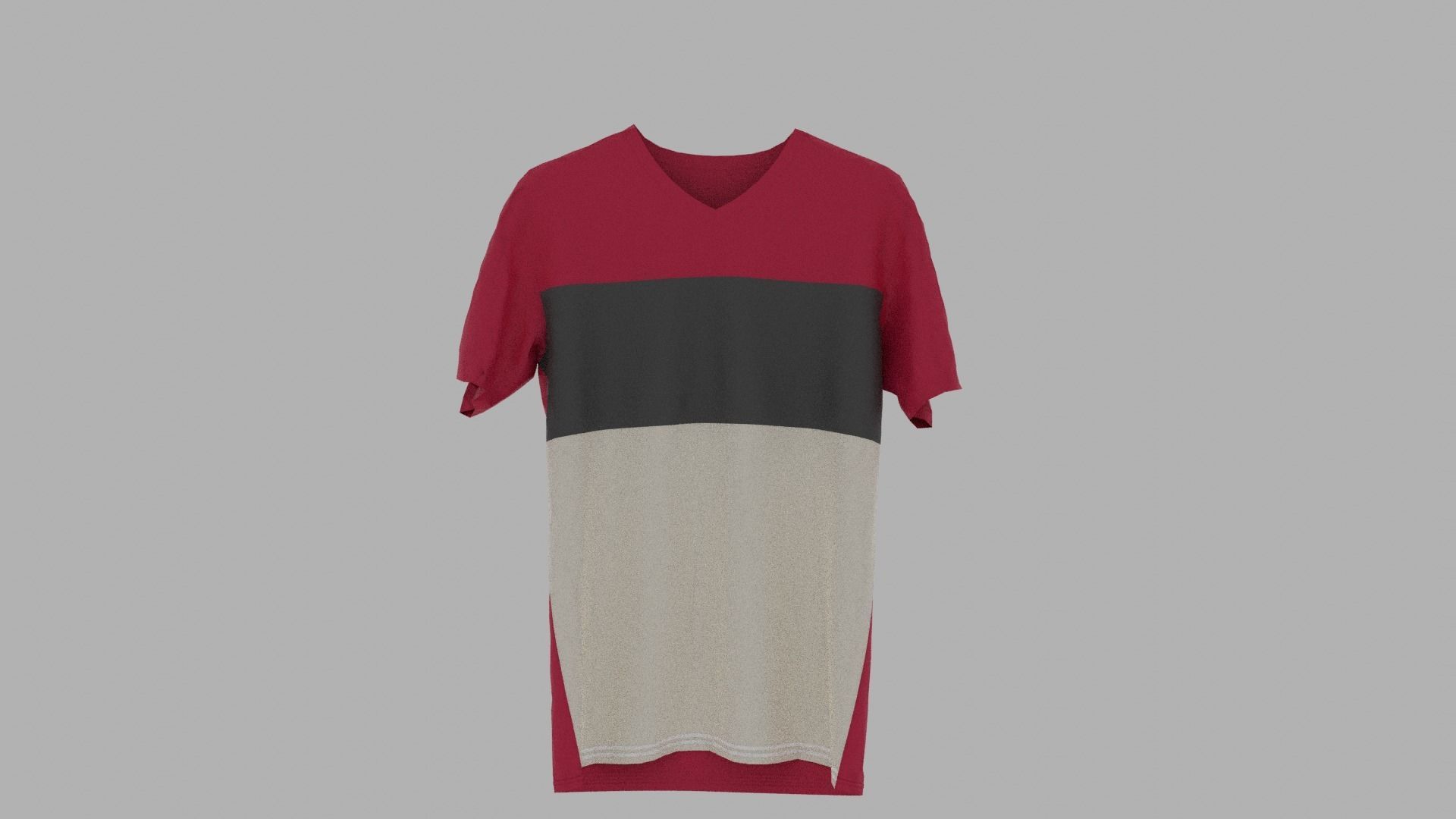 T-shirt dress on mannequin Low-poly 3D model_1