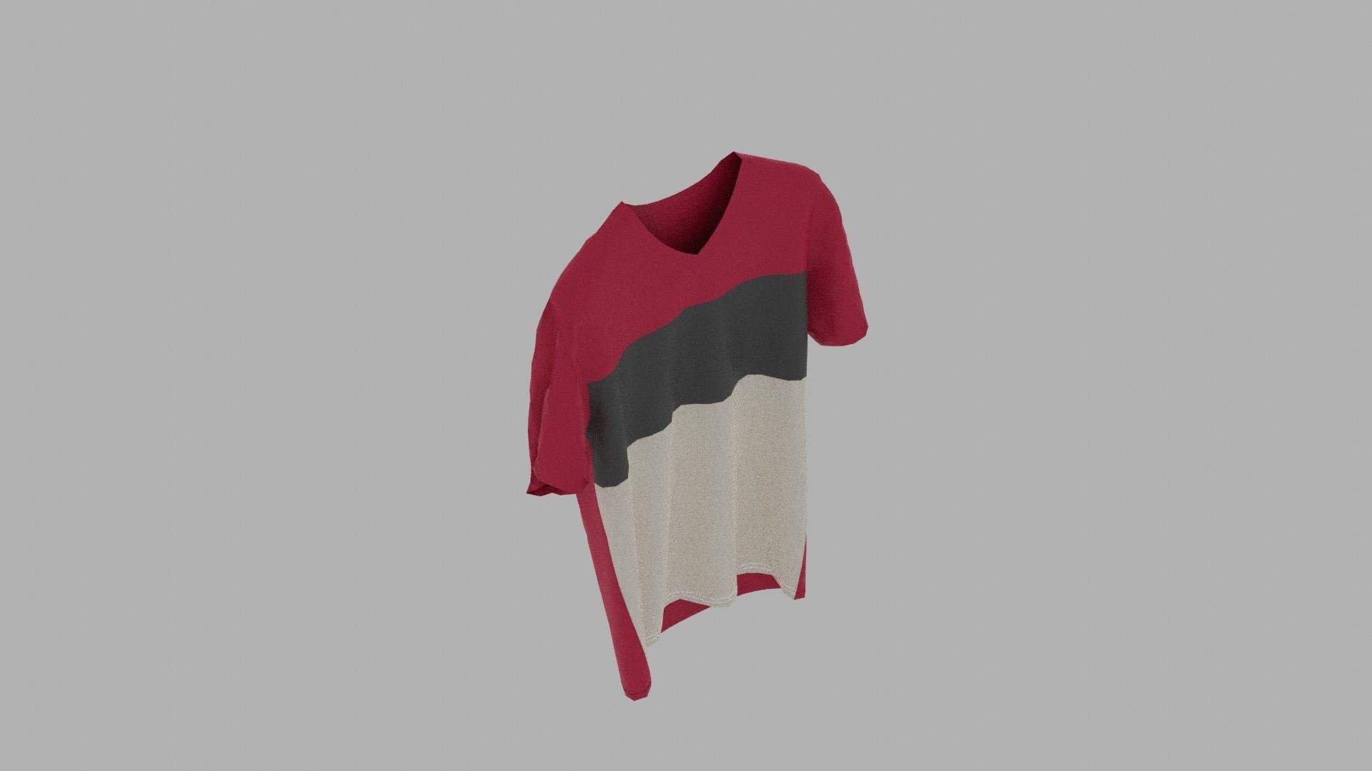 T-shirt dress on mannequin Low-poly 3D model_7