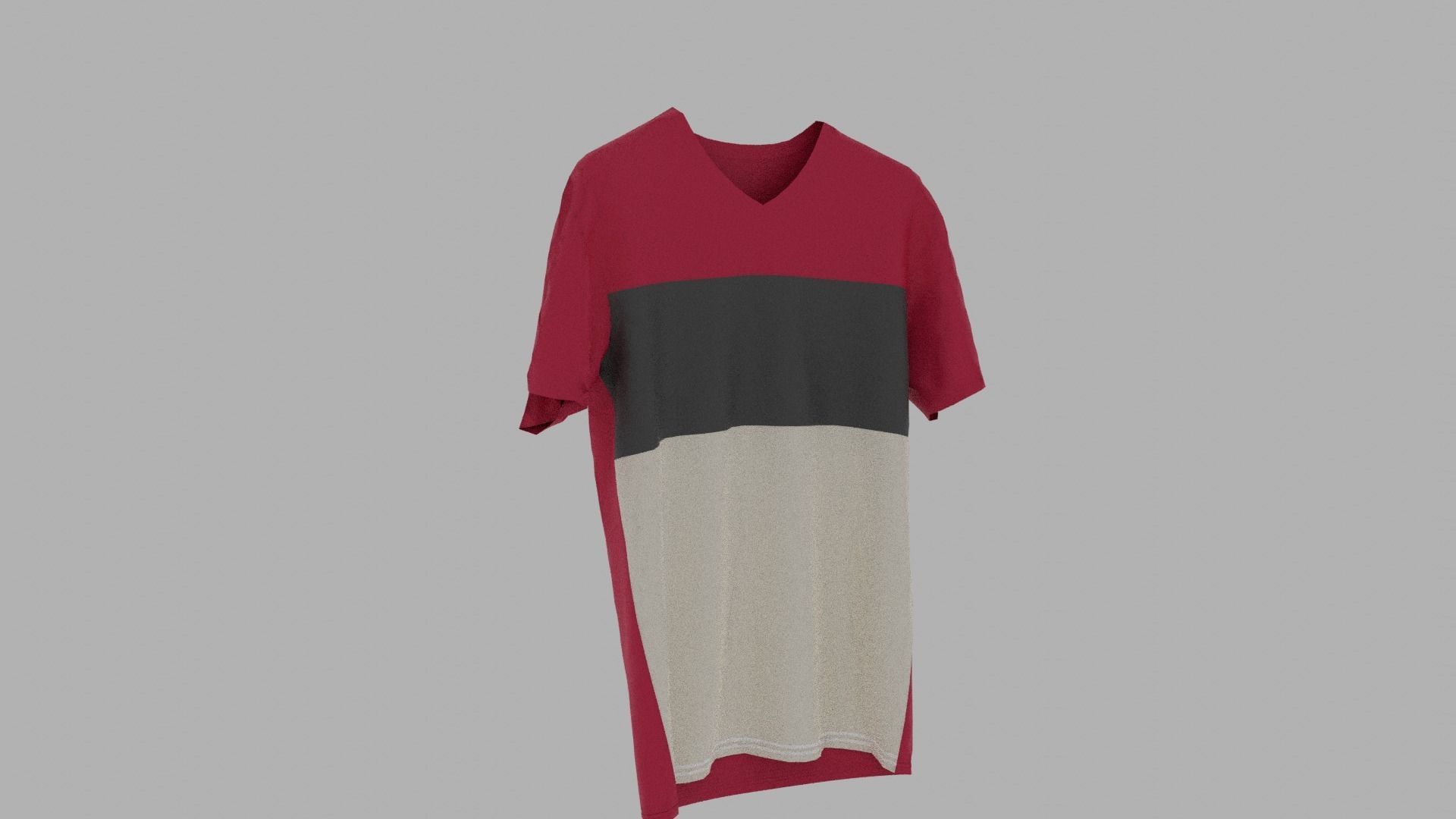 T-shirt dress on mannequin Low-poly 3D model_3