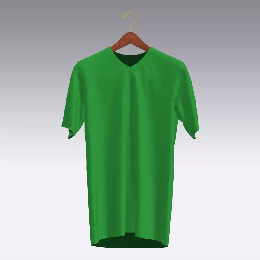 T-shirt dress Low-poly 3D model_0