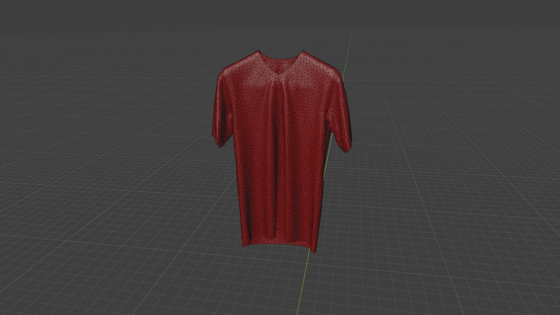 T-shirt dress Low-poly 3D model_8