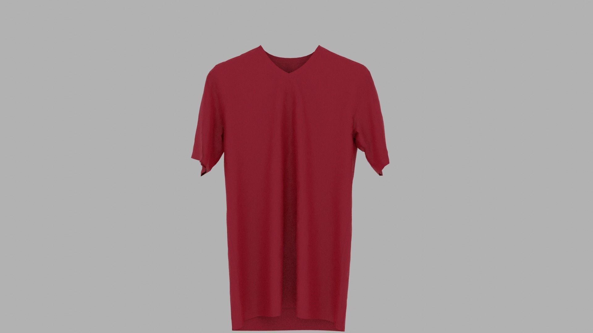 T-shirt on hanger Low-poly 3D model_1
