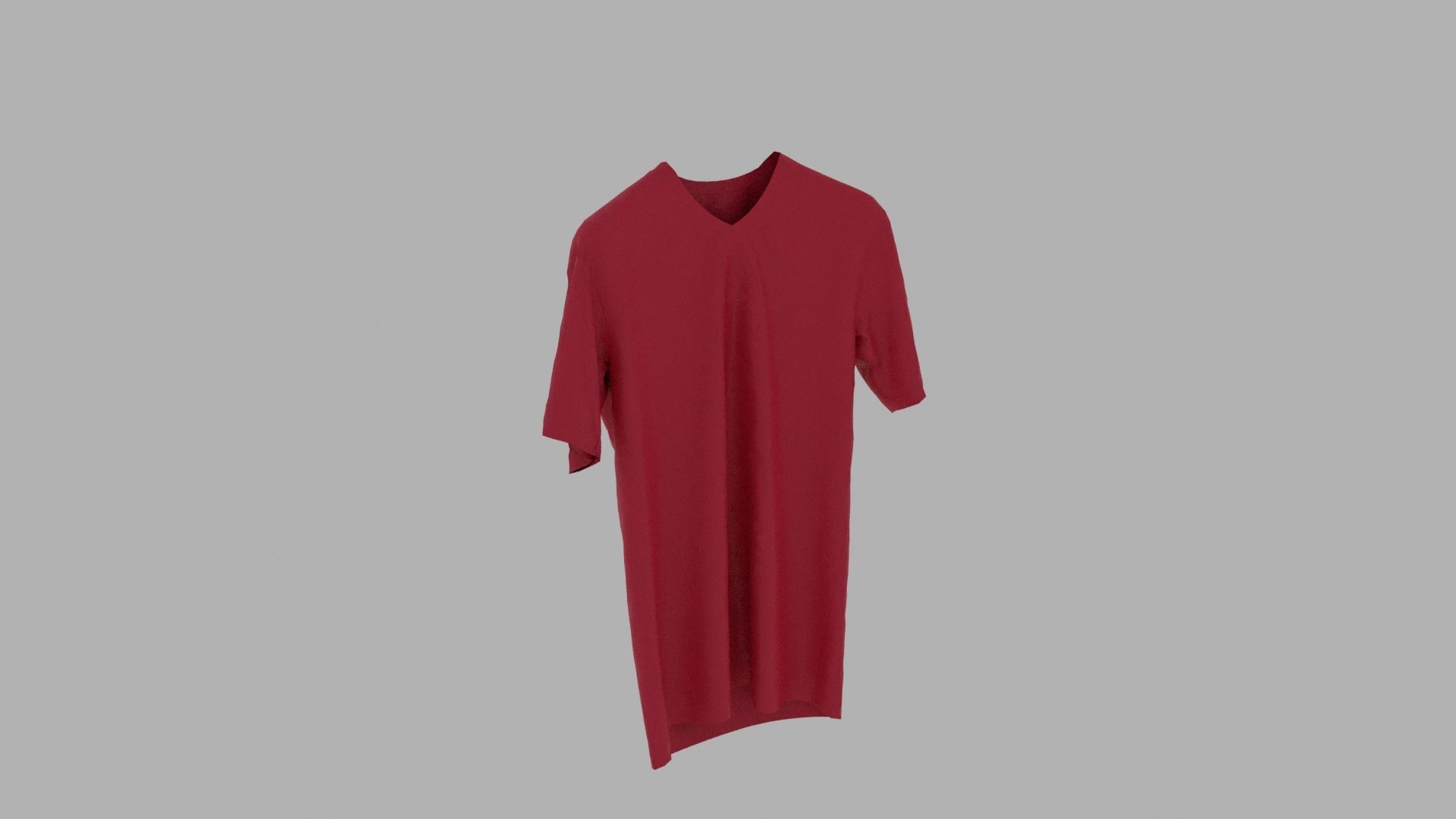 T-shirt on hanger Low-poly 3D model_4