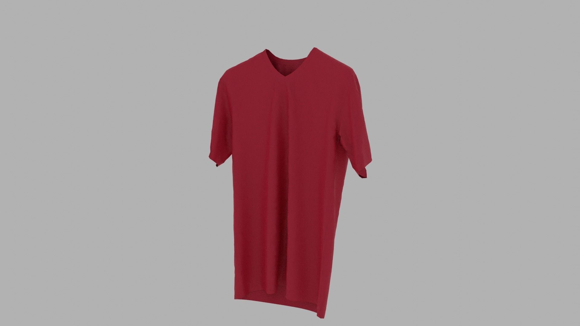 T-shirt on hanger Low-poly 3D model_2