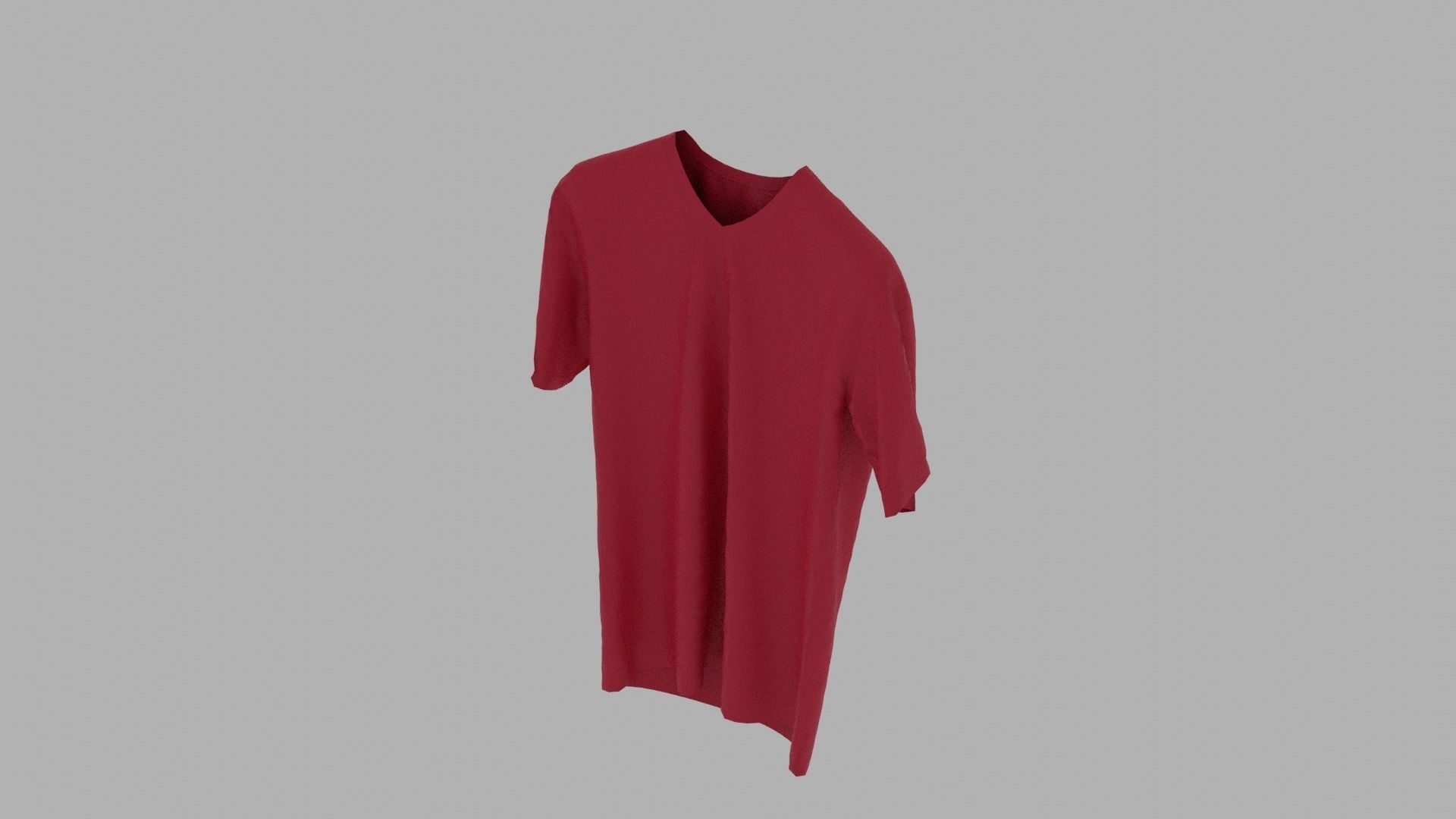 T-shirt on hanger Low-poly 3D model_6