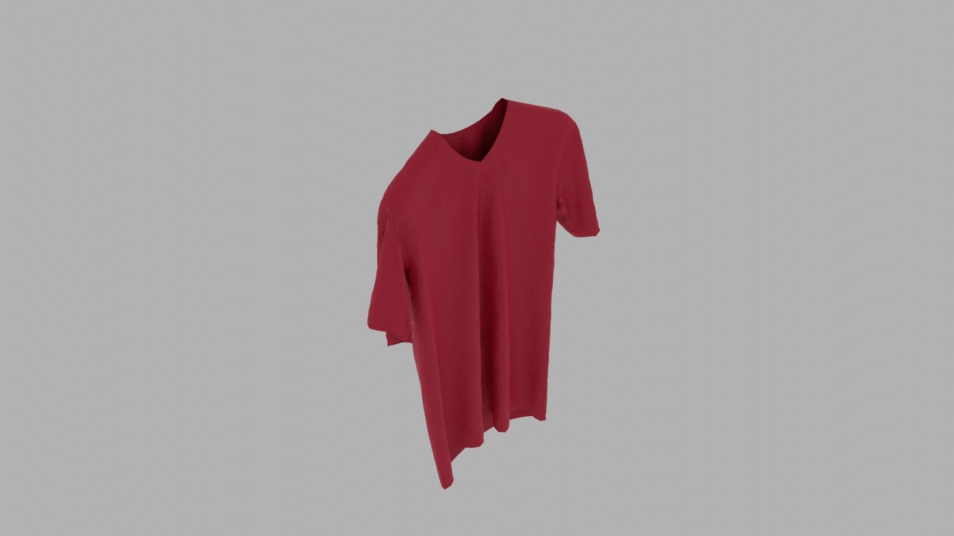 T-shirt on hanger Low-poly 3D model_7