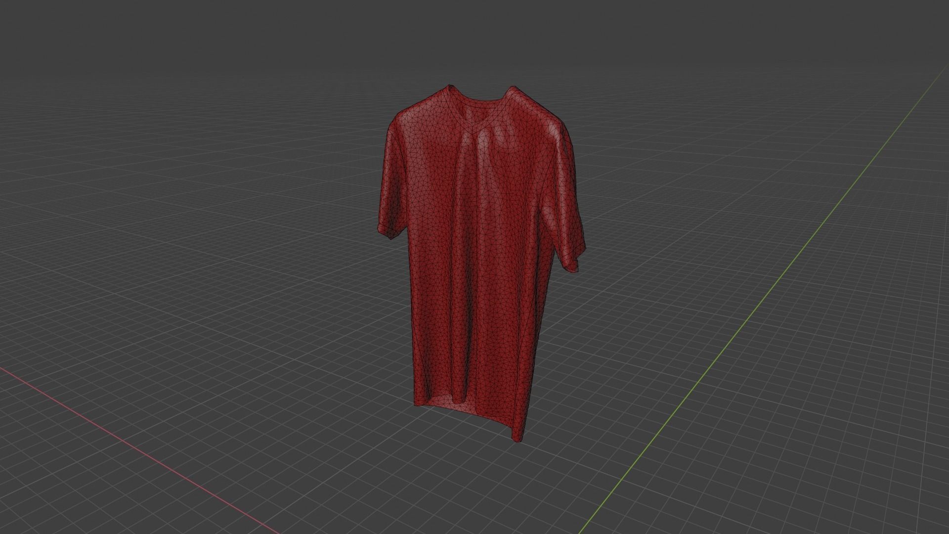 T-shirt on hanger Low-poly 3D model_9