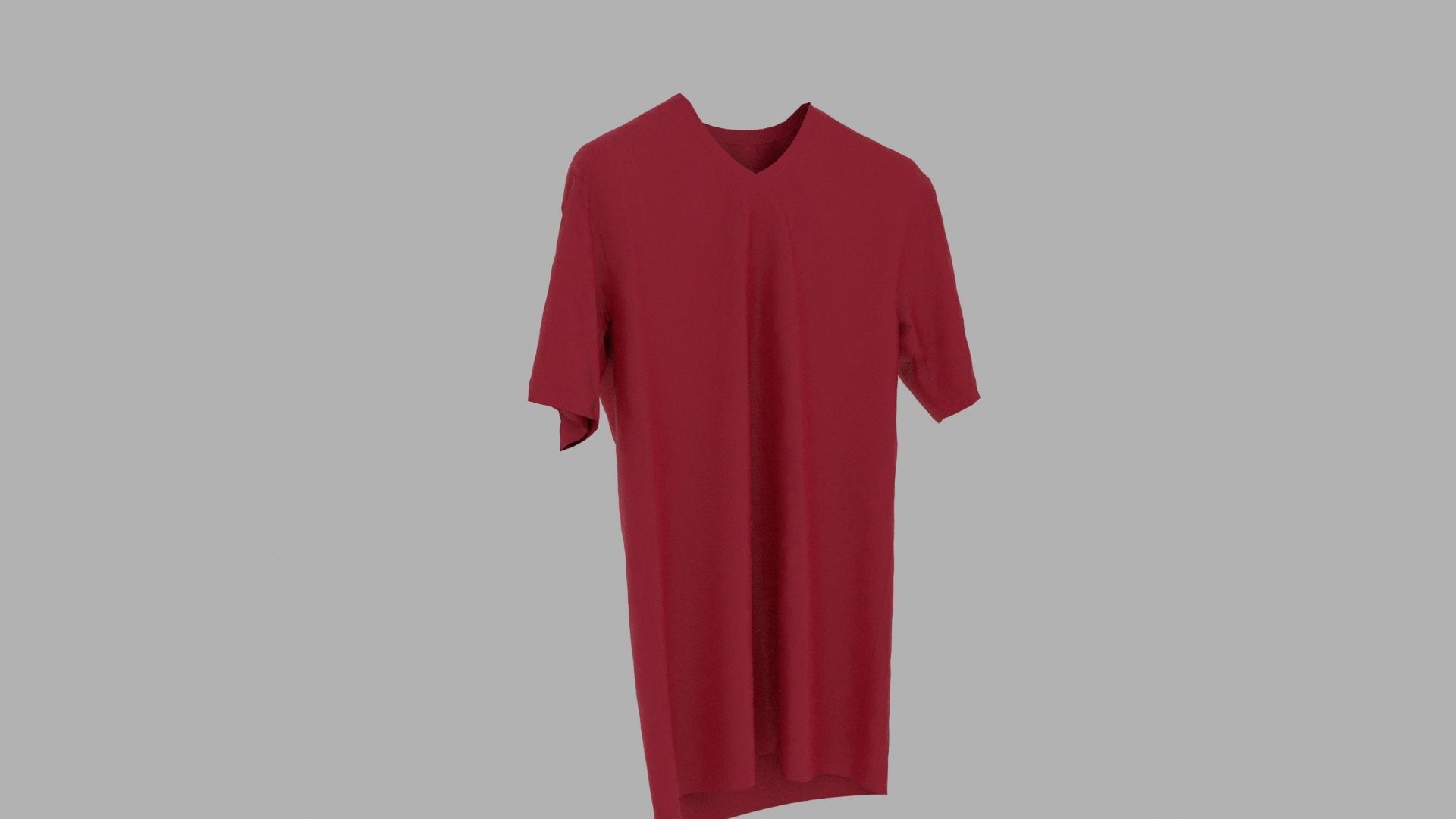 T-shirt on hanger Low-poly 3D model_3