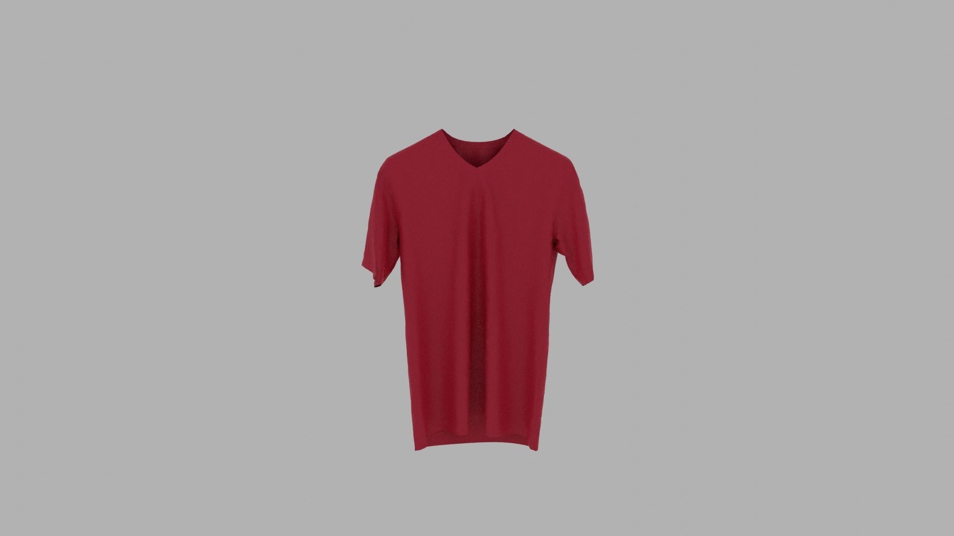 T-shirt on hanger Low-poly 3D model_5