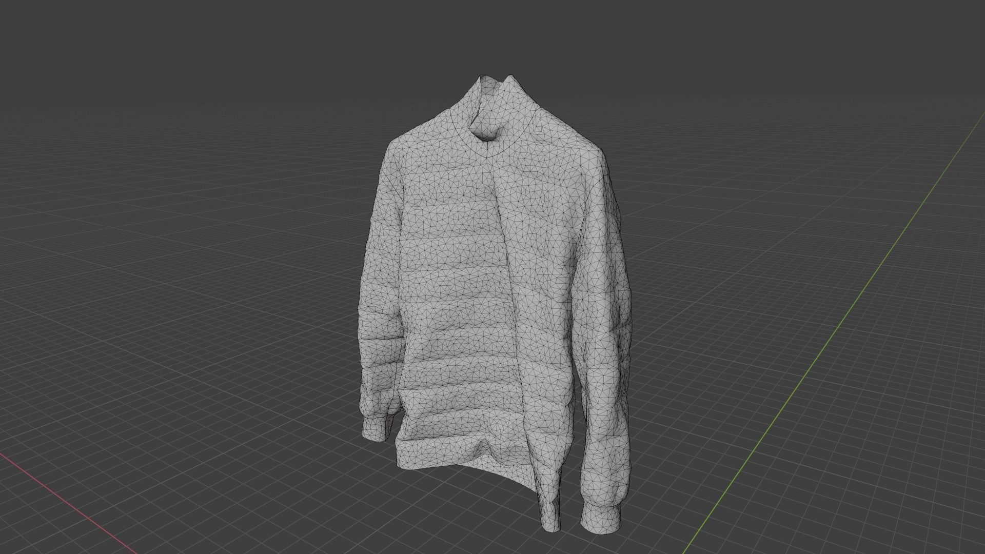 Sweater rainbow Low-poly 3D model_9