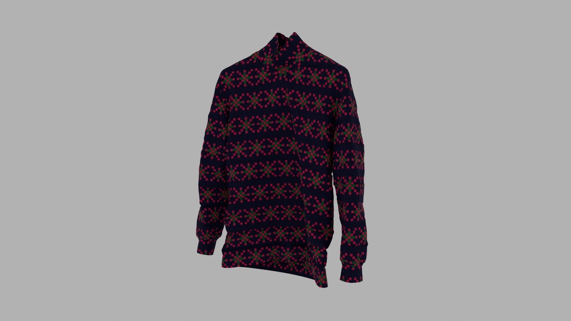 Sweater Low-poly 3D model_2