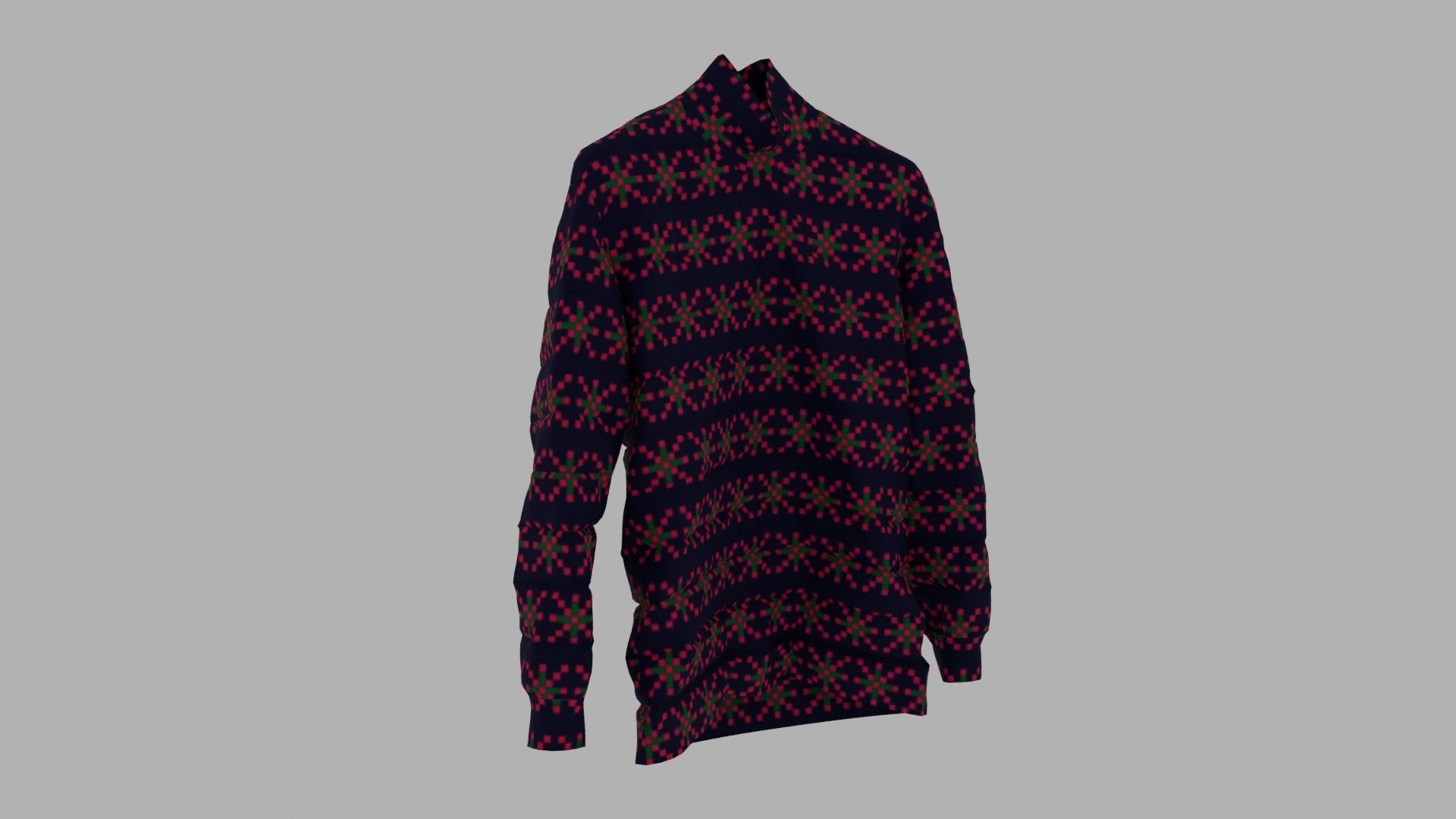 Sweater Low-poly 3D model_3