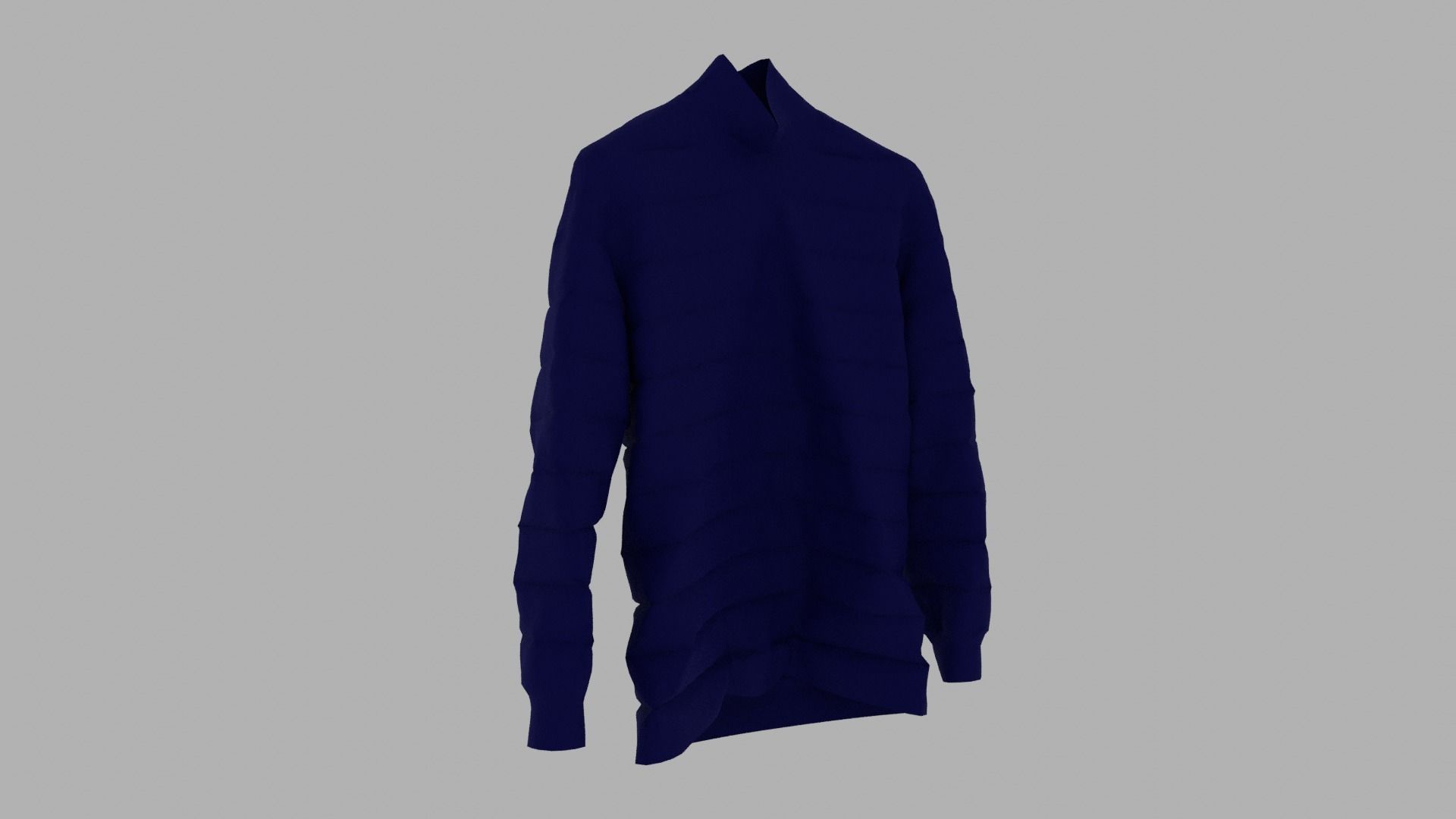 Sweater turtle neck Low-poly 3D model_3