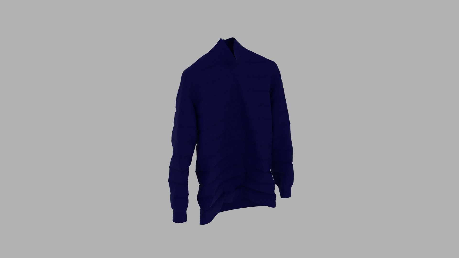 Sweater turtle neck Low-poly 3D model_4