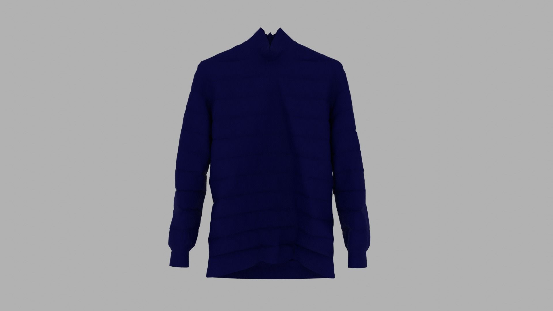 Sweater turtle neck Low-poly 3D model_1