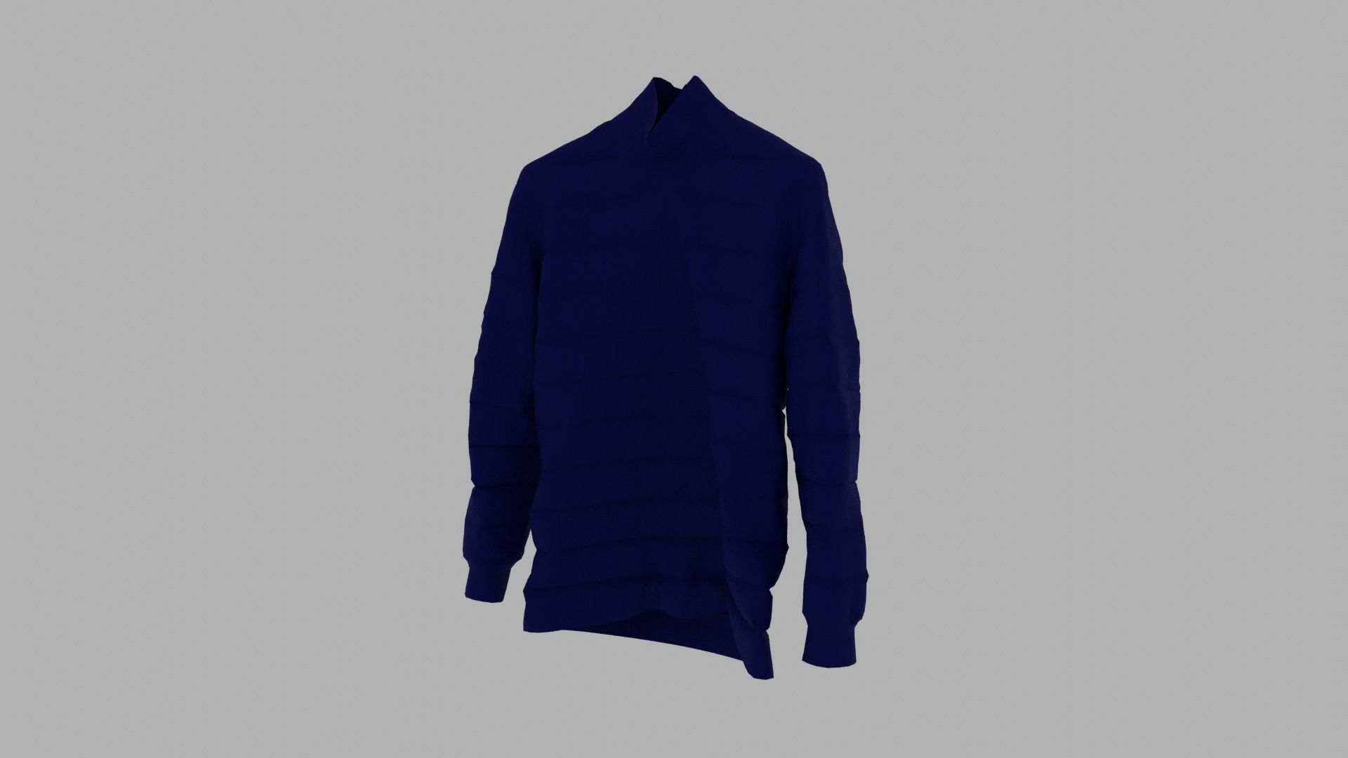 Sweater turtle neck Low-poly 3D model_2