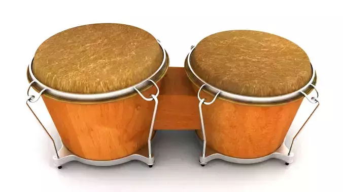 Bongos Percussion Instruments 3D model
