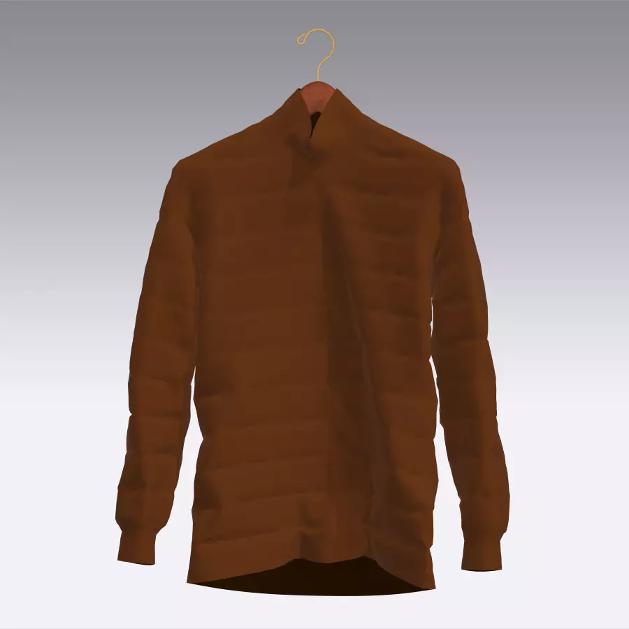Sweater on hanger Low-poly 3D model_0