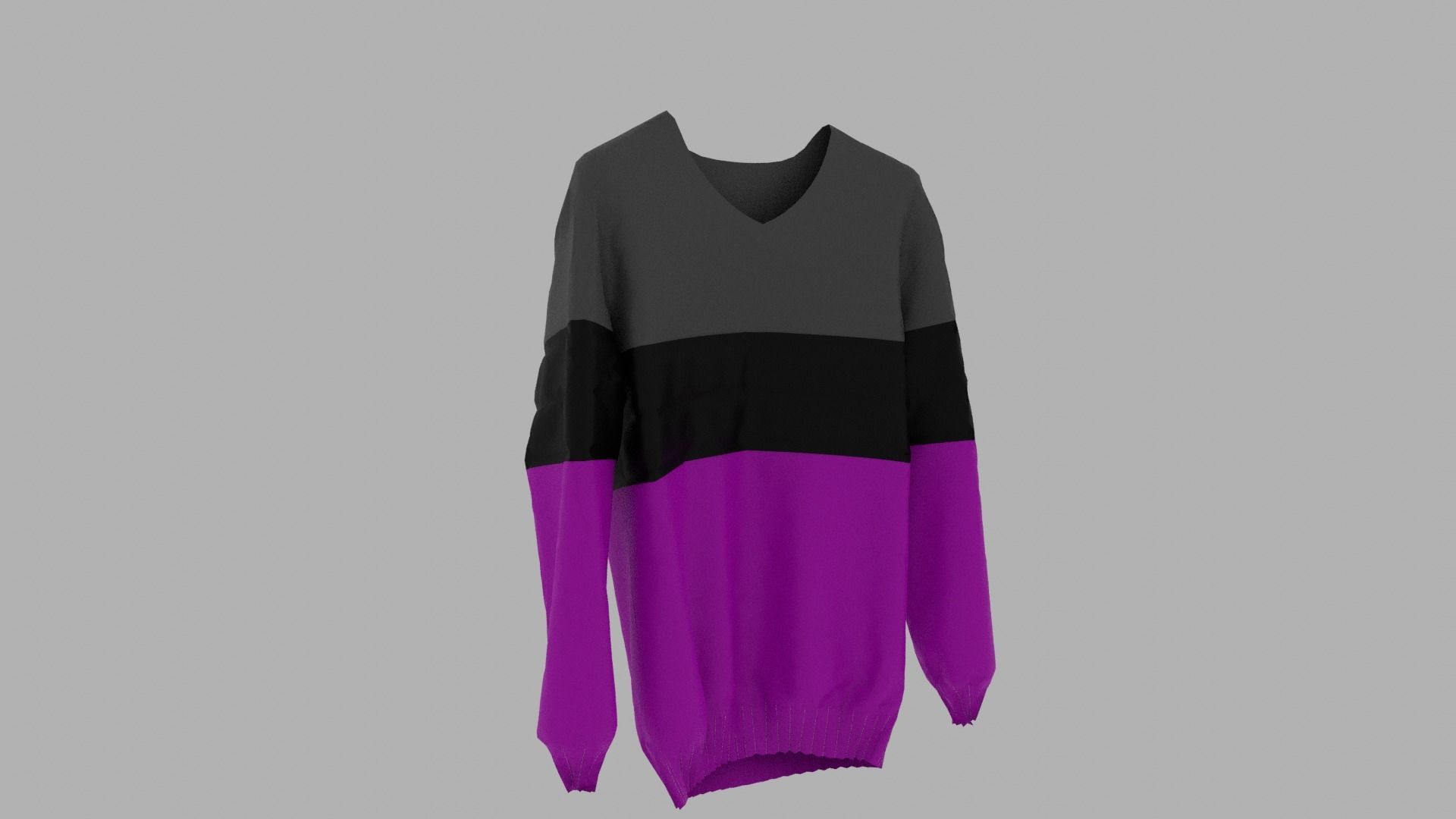 Sweater Low-poly 3D model_3