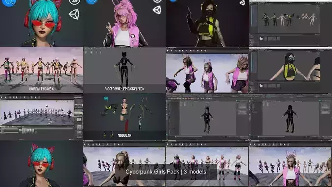 Cyberpunk Girls Pack