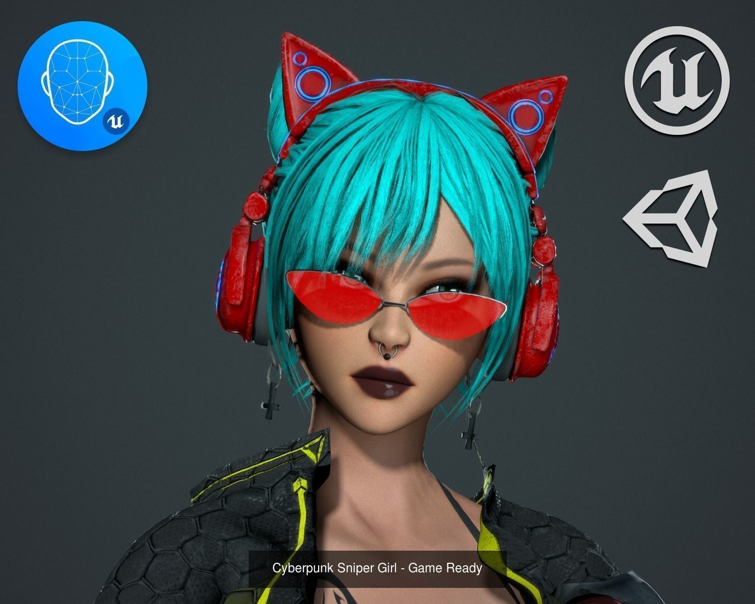 Cyberpunk Girls Pack 3D Model Collection_6